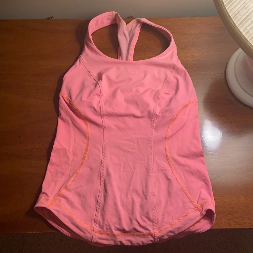 Pink lulu fitness tank